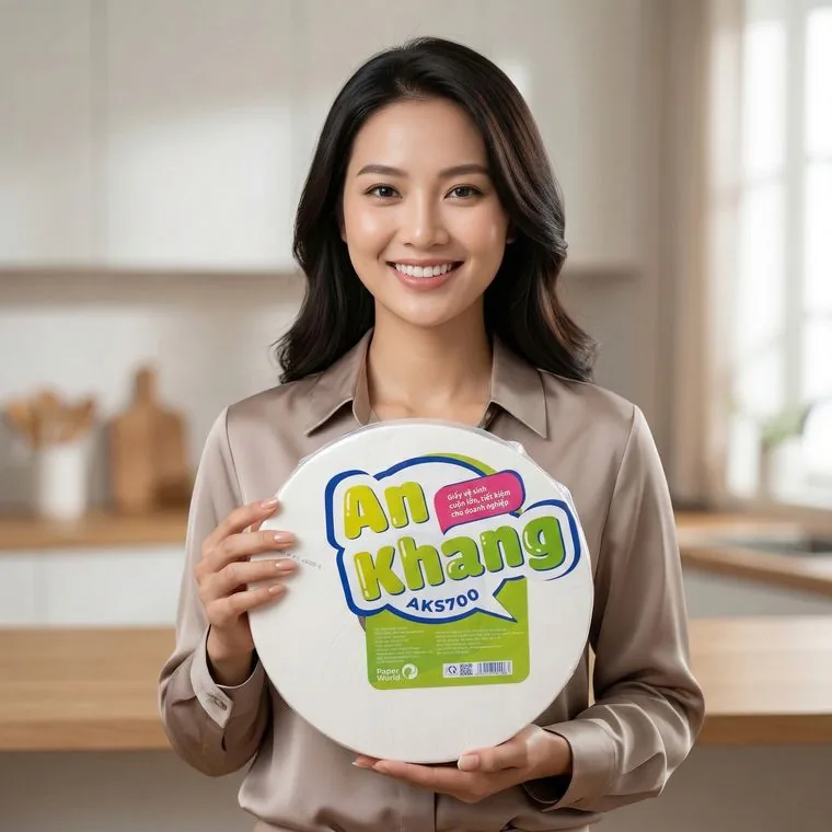 Cuộn giấy vệ sinh cuộn lớn An Khang Soft700