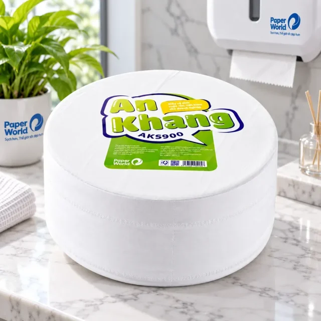 Giấy vệ sinh cuộn lớn An Khang Soft900 AKS900